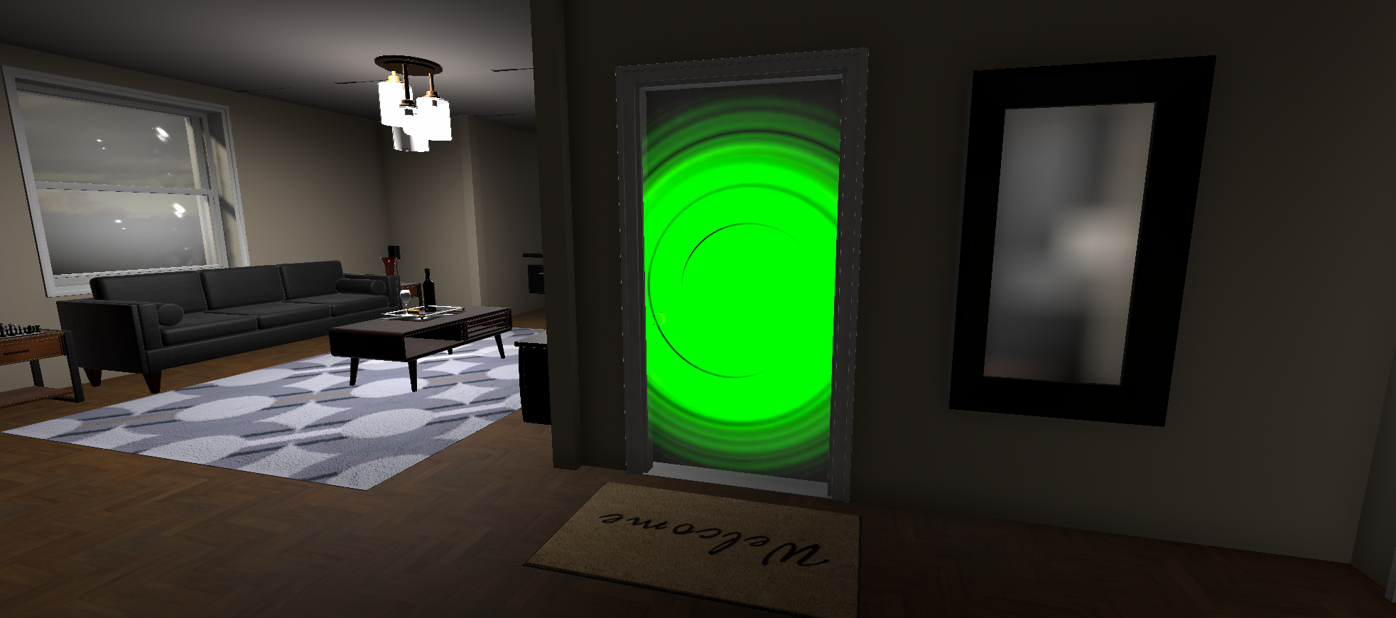 Image vortex porte